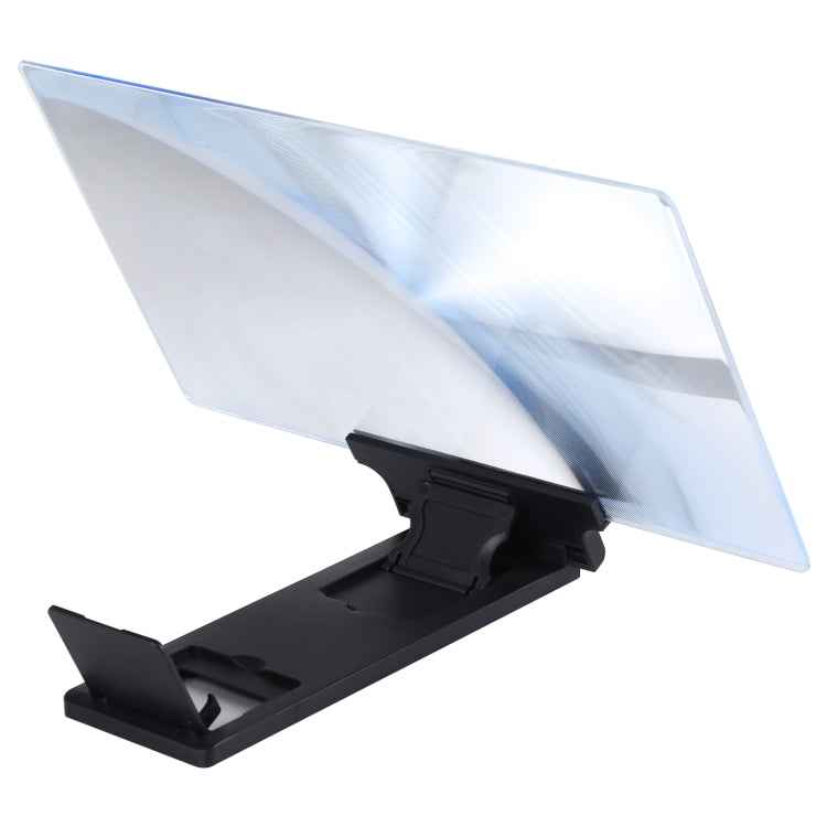 F6 12 inch Universal Foldable 3D Mobile Phone Screen Magnifier with Lazy Stand (Black)