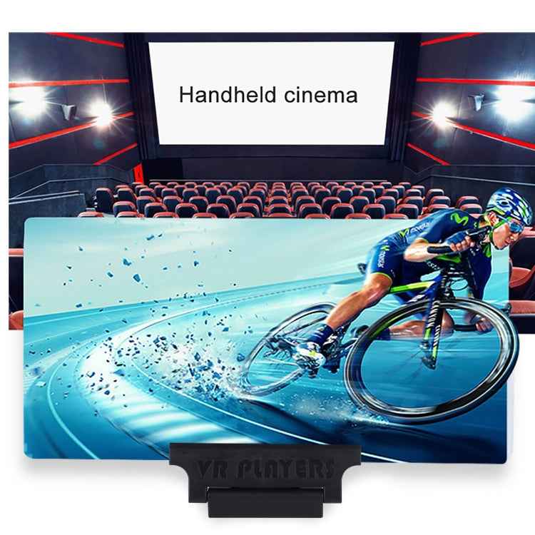 F6 12 inch Universal Foldable 3D Mobile Phone Screen Magnifier with Lazy Stand (Black)