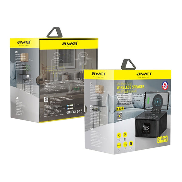 awei Y332 Wireless Charging Bluetooth 5.0 Speaker, Support Hands Free Voice Call