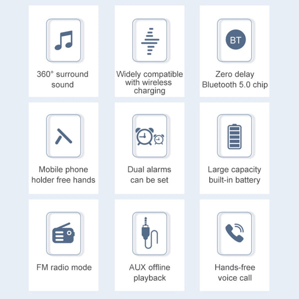 awei Y332 Wireless Charging Bluetooth 5.0 Speaker, Support Hands Free Voice Call