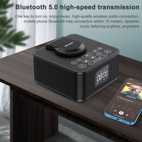 awei Y332 Wireless Charging Bluetooth 5.0 Speaker, Support Hands Free Voice Call