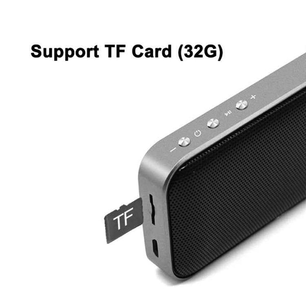 BT209 Outdoor Portable Ultra-thin Mini Wireless Bluetooth Speaker, Support TF Card & Hands-free Calling, Silver