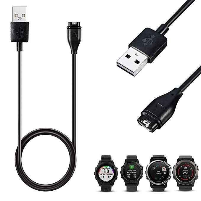 Universal USB Cable for Garmin Fenix 5 / 5x /5s, Vivoactive 3, Forerunner 935(Black)