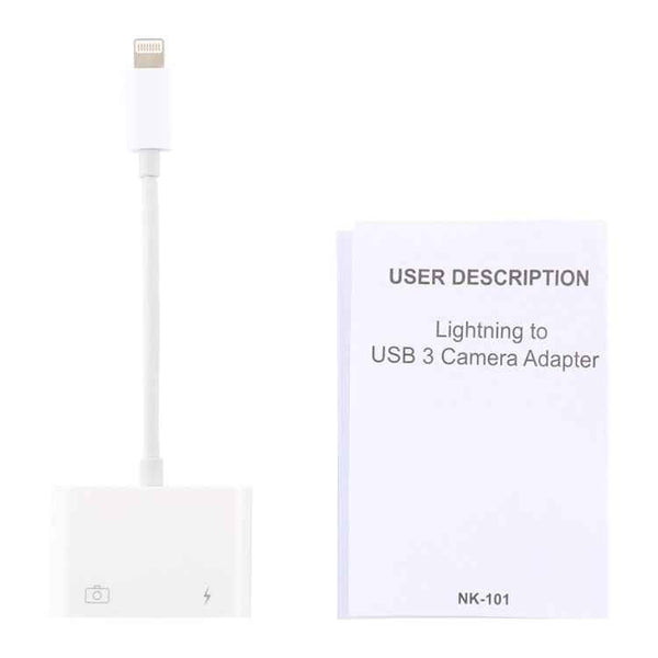 NK101 8 Pin to USB Camera Reader Adapter, Compatible with IOS 9.1 and Above Systems, NK101