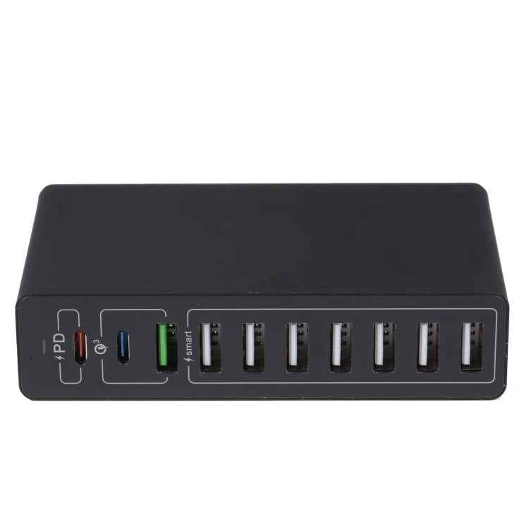 MFT-03Q 10 in 1 65W QC3.0 USB Smart Fast Charger, EU Plug, EU Plug