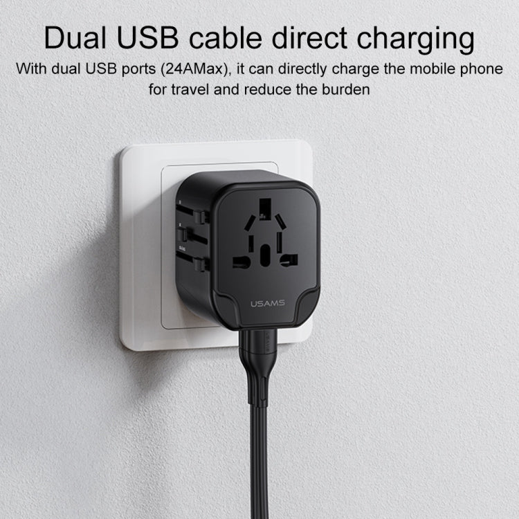 USAMS US-CC173 T55 12W Universal Multi Plug Travel Charger, US-CC173 T55