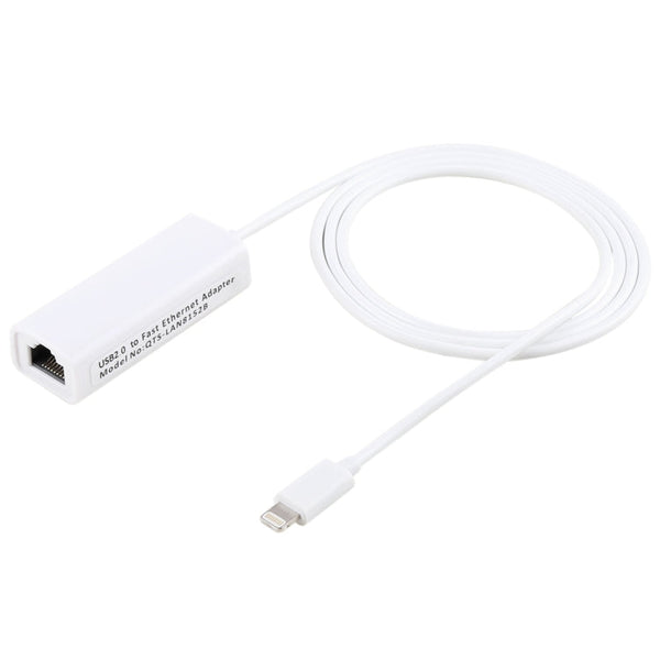 QTS-LAN8152B 1m 8 Pin to RJ45 Ethernet LAN Network Adapter Cable(White)