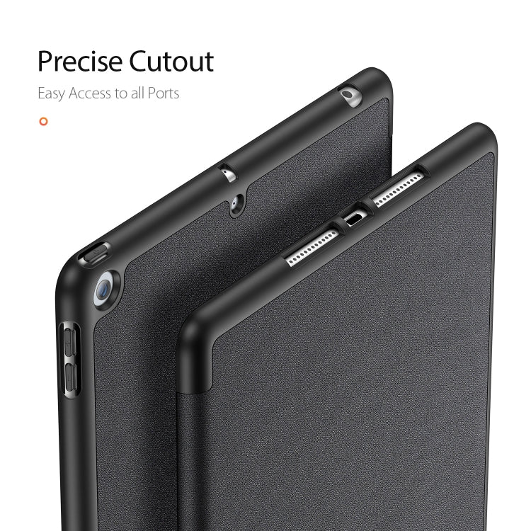 For iPad 10.2 DUX DUCIS Domo Series Horizontal Flip Magnetic PU Leather Case with Three-folding Holder & Pen Slot & Sleep / Wake-up Function