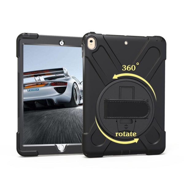For iPad Pro 10.5 inch 360 Degree Rotation PC + Silicone Protective Case with Holder & Hand-strap, For iPad Pro 10.5 inch