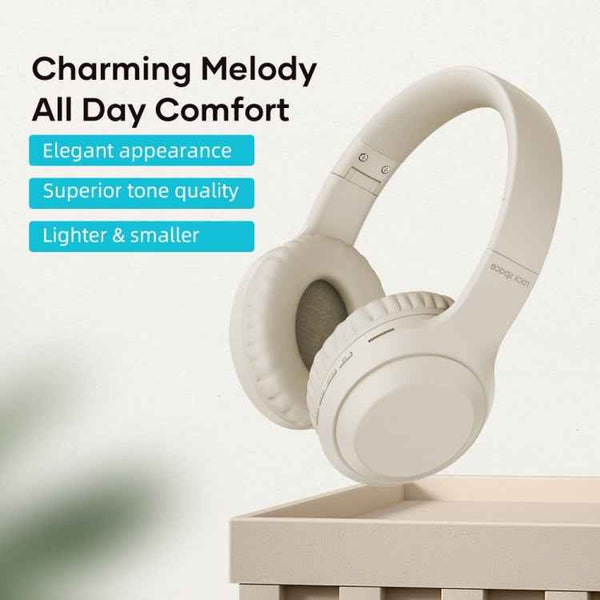 ROCK Space O2 HiFi Bluetooth 5.0 Wireless Headset with Mic, Support TF Card(White)