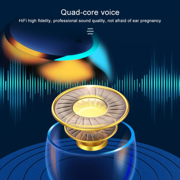 F9-5C Three-screen Digital Display Noise Reduction Bluetooth Earphone, F9-5C without Strap Black, F9-5C without Strap White