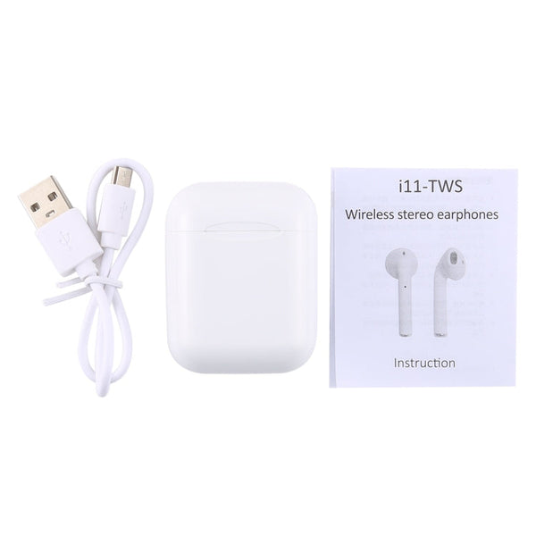 i11-TWS Bluetooth V5.0 Wireless Stereo Earphones with Magnetic Charging Box, Compatible with iOS & Android