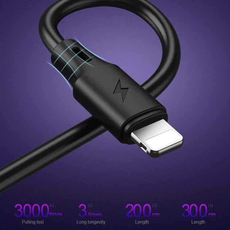 WK WDC-092 3m 2.4A Max Output Full Speed Pro Series USB to 8 Pin Data Sync Charging Cable, 3m 8 Pin