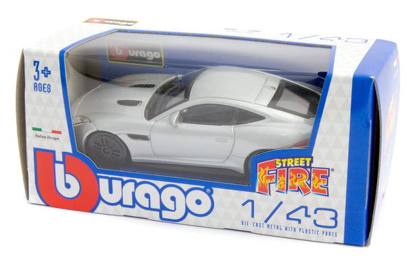 Jaguar F-TYPE  Silver 1:43 Scale Bburago Diecast Toy Car