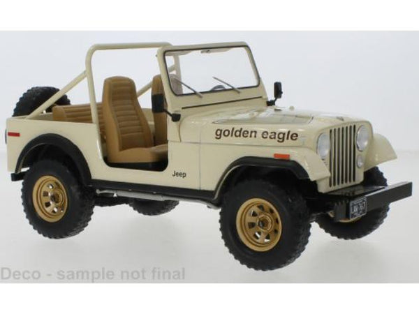 Jeep CJ-7 Golden Eagle 1980 Beige 1:18 Scale Diecast Model Car Group