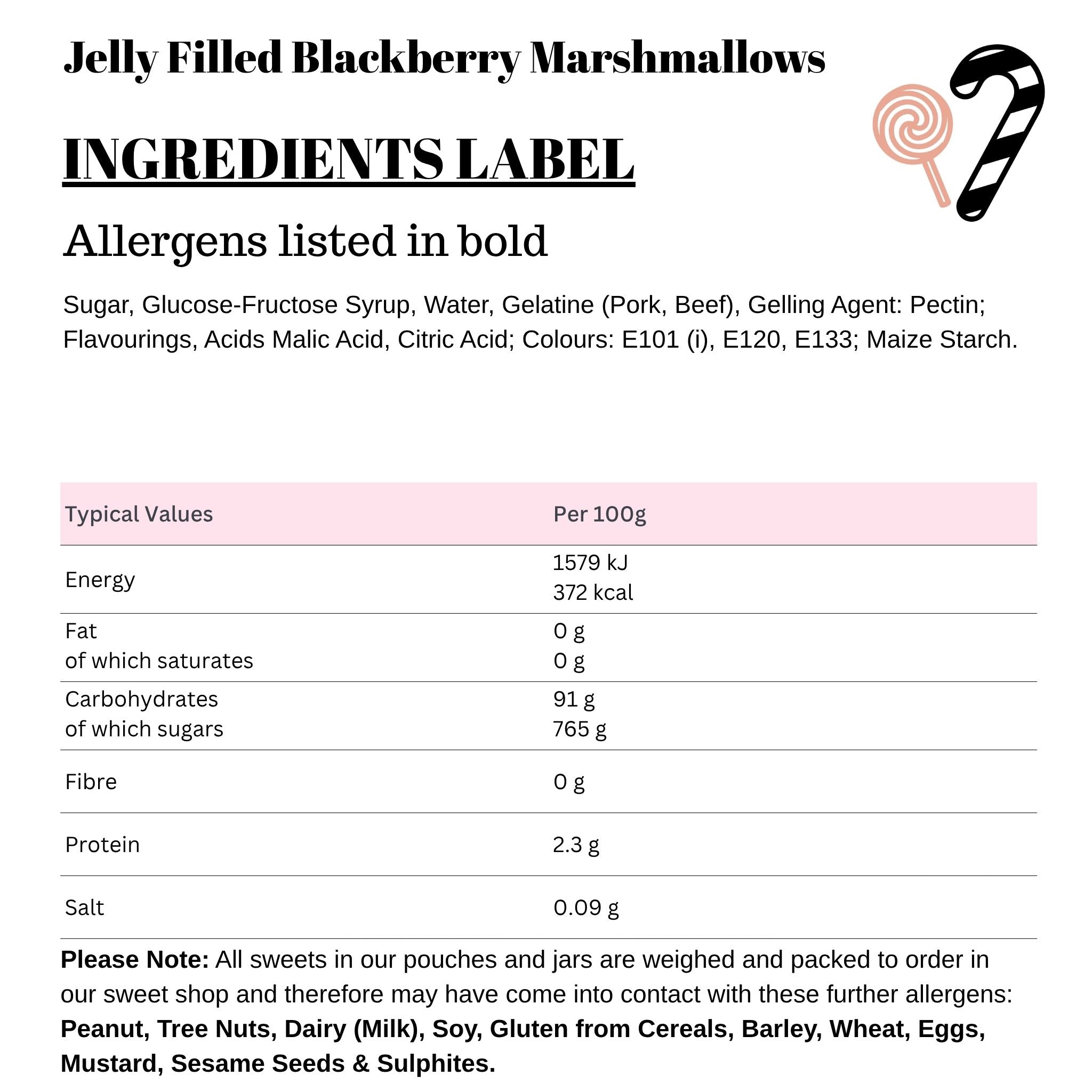 Jelly Filled Blackberry Marshmallows