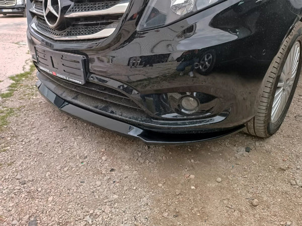 Motordrome Design Front Bumper Splitter Lower Valance Mercedes Vito W447 2014+ ABS Plastic