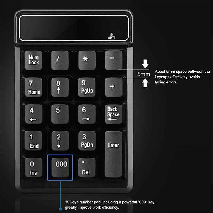 MC Saite 525RF 19 Keys Wireless 2.4G Numeric Keyboard