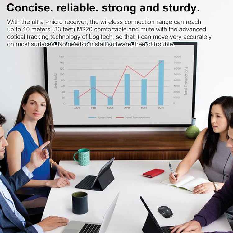 Logitech M220 1200DPI 2.4GHz Ergonomic Wireless Mouse