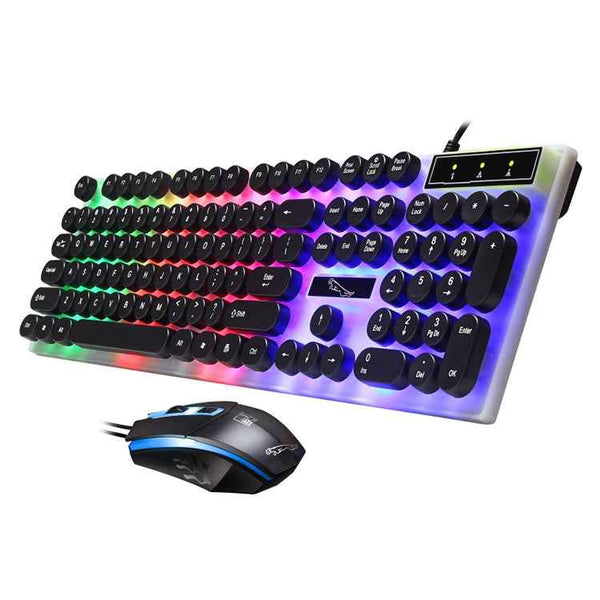 ZGB G21 Luminous Wired Keyboard + Mouse Set, G21 (Black)