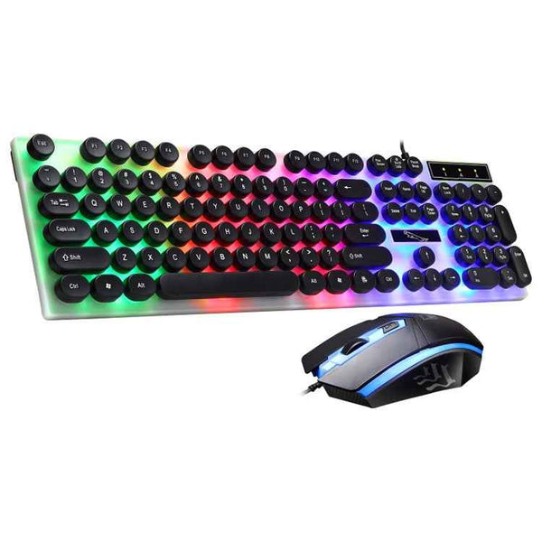 ZGB G21 Luminous Wired Keyboard + Mouse Set, G21 (Black)