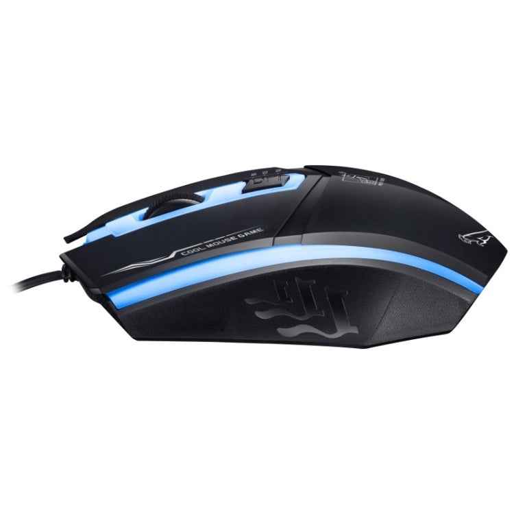 Chasing Leopard 199 USB 1600DPI Three-speed Adjustable LED Backlight Wired Optical Gaming Mouse, Length: 1.3m, 199 Black, 199