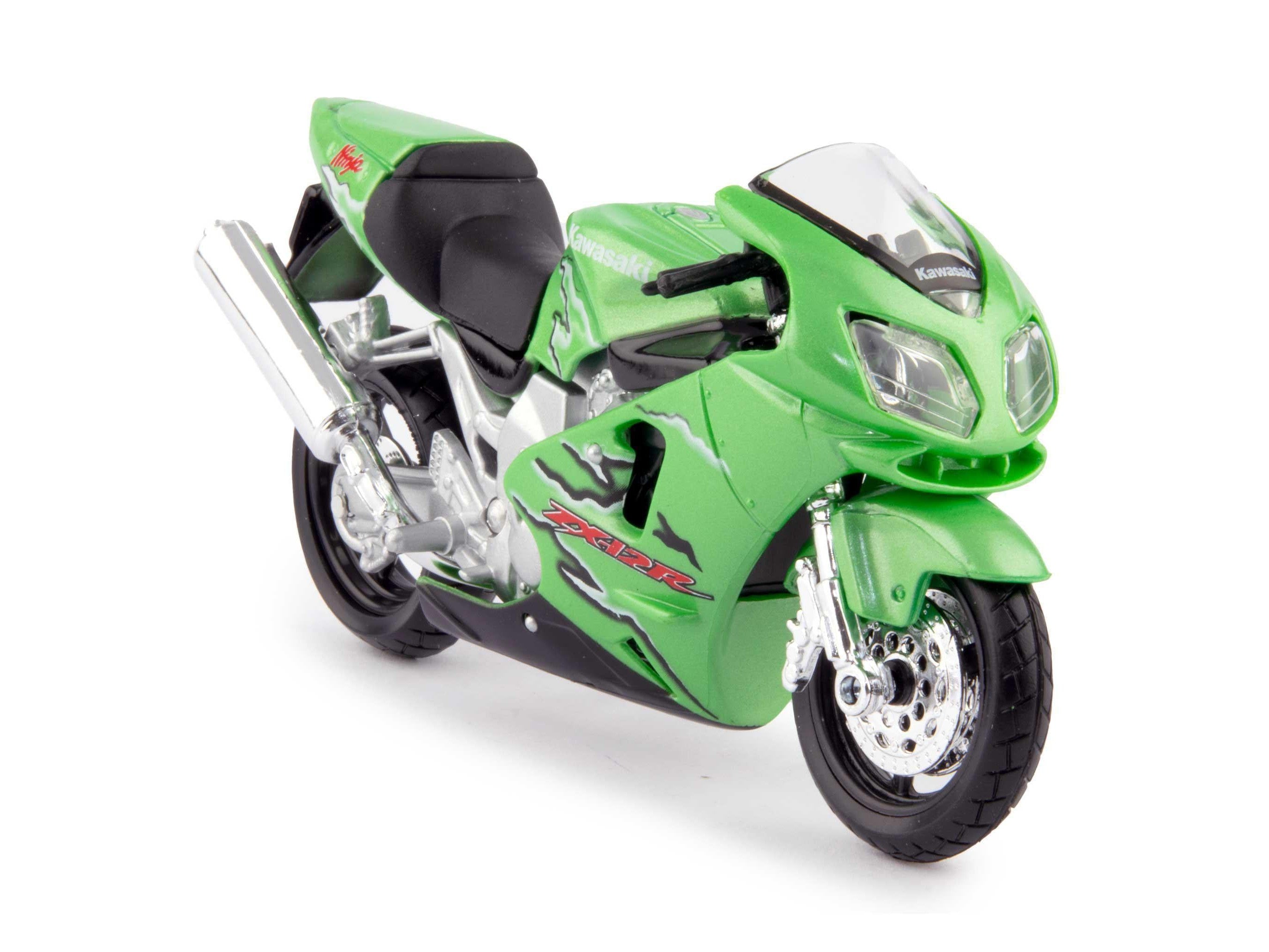 Kawasaki Ninja ZX-12R green - 1:18 Scale Motorbike Model