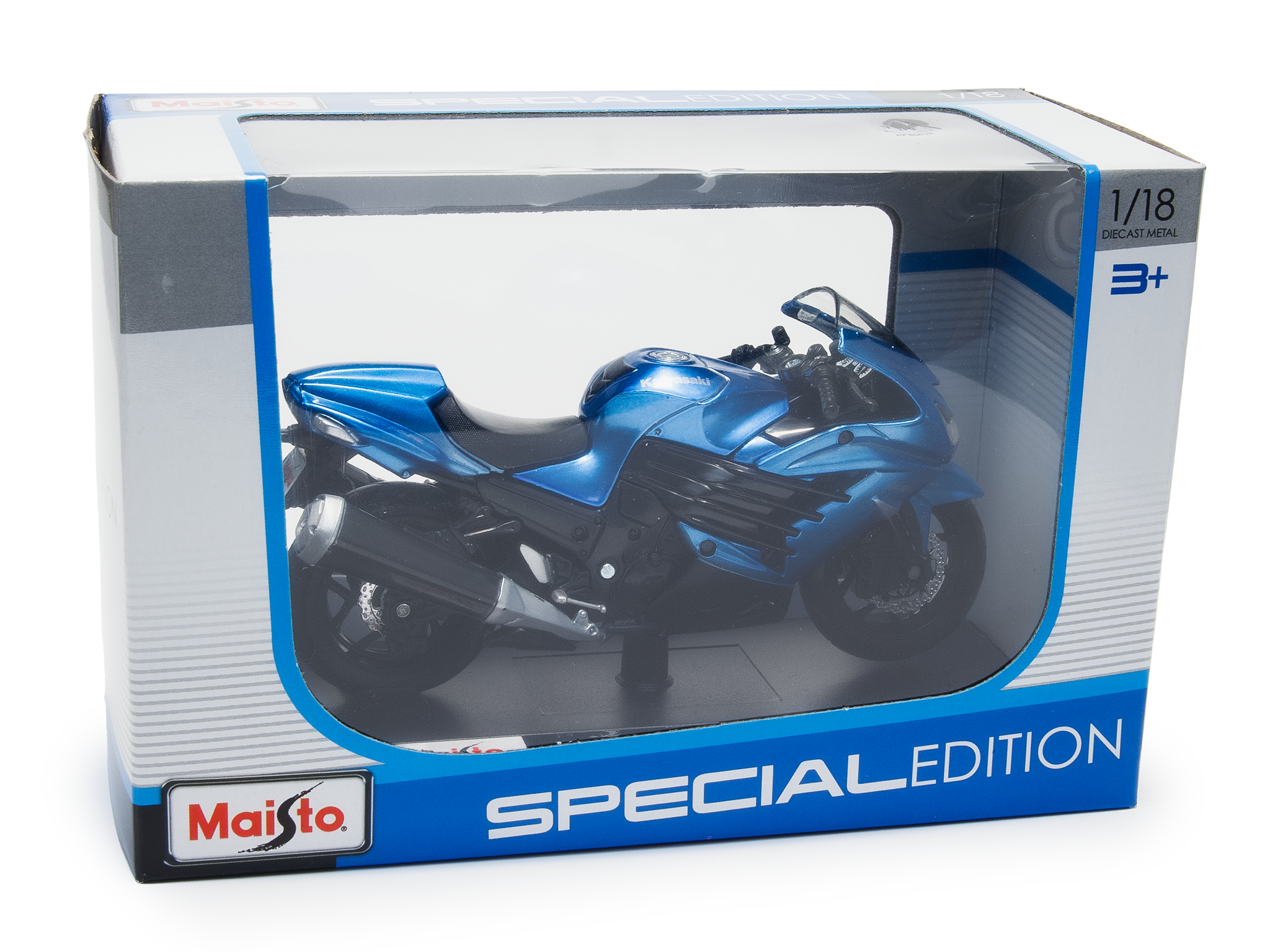 Kawasaki Ninja ZX-14R blue - 1:18 Scale Motorbike Model