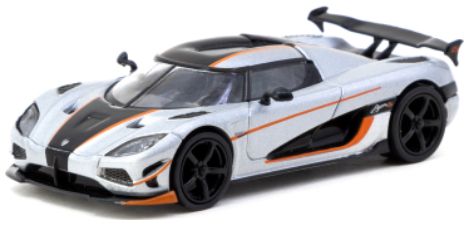Koenigsegg Agera RS Silver/Black 1:64 Scale Tarmac Works Diecast Model