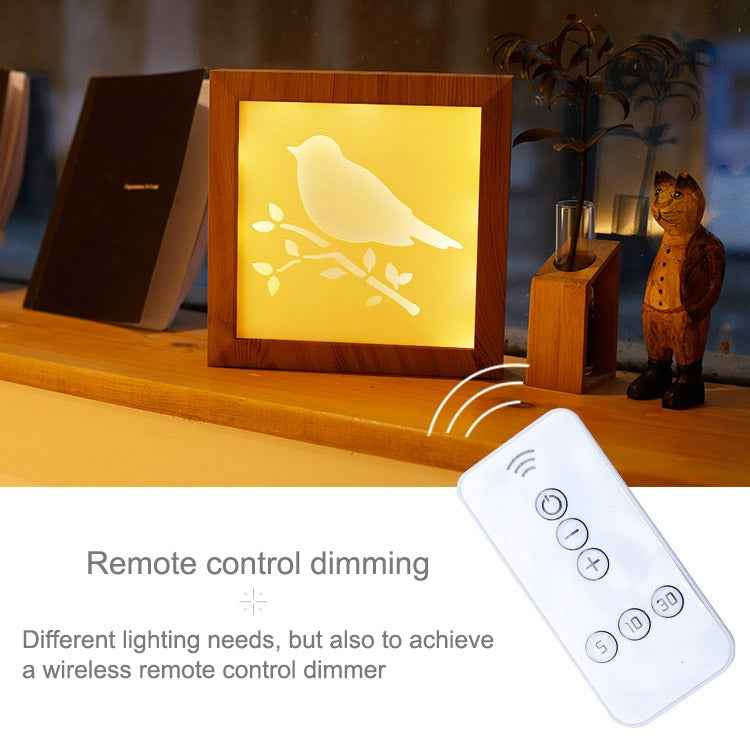 Dimming Warm White Light Photo Frame LED Decoration Light, Remote Control Creative Night Light Lamp Novelty Gift