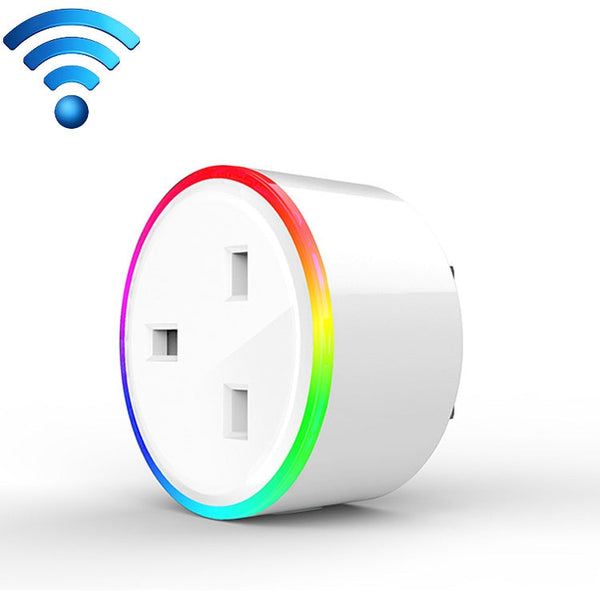 10A RGB Scene Light WiFi Remote Control Smart Socket Works with Alexa & Google Home, AC 220-240V, UK Plug, XS-SSC03