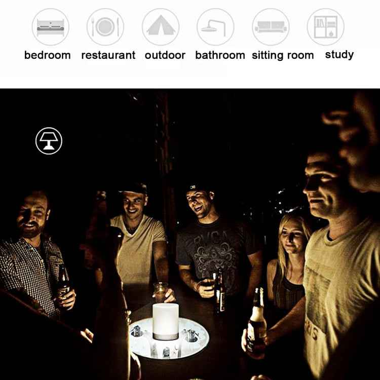 388 Atmosphere Light Bluetooth Speaker with LED & Handle, AUX, TF Card, Hands-Free