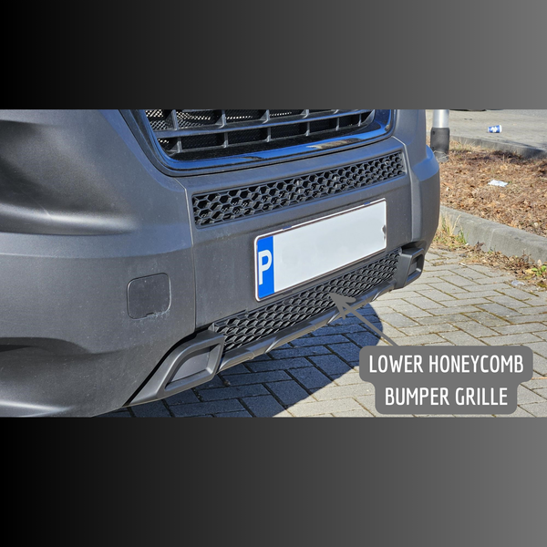 For Citroen Relay Lower Bumper Honeycomb Grille - Matte Black | Van-X