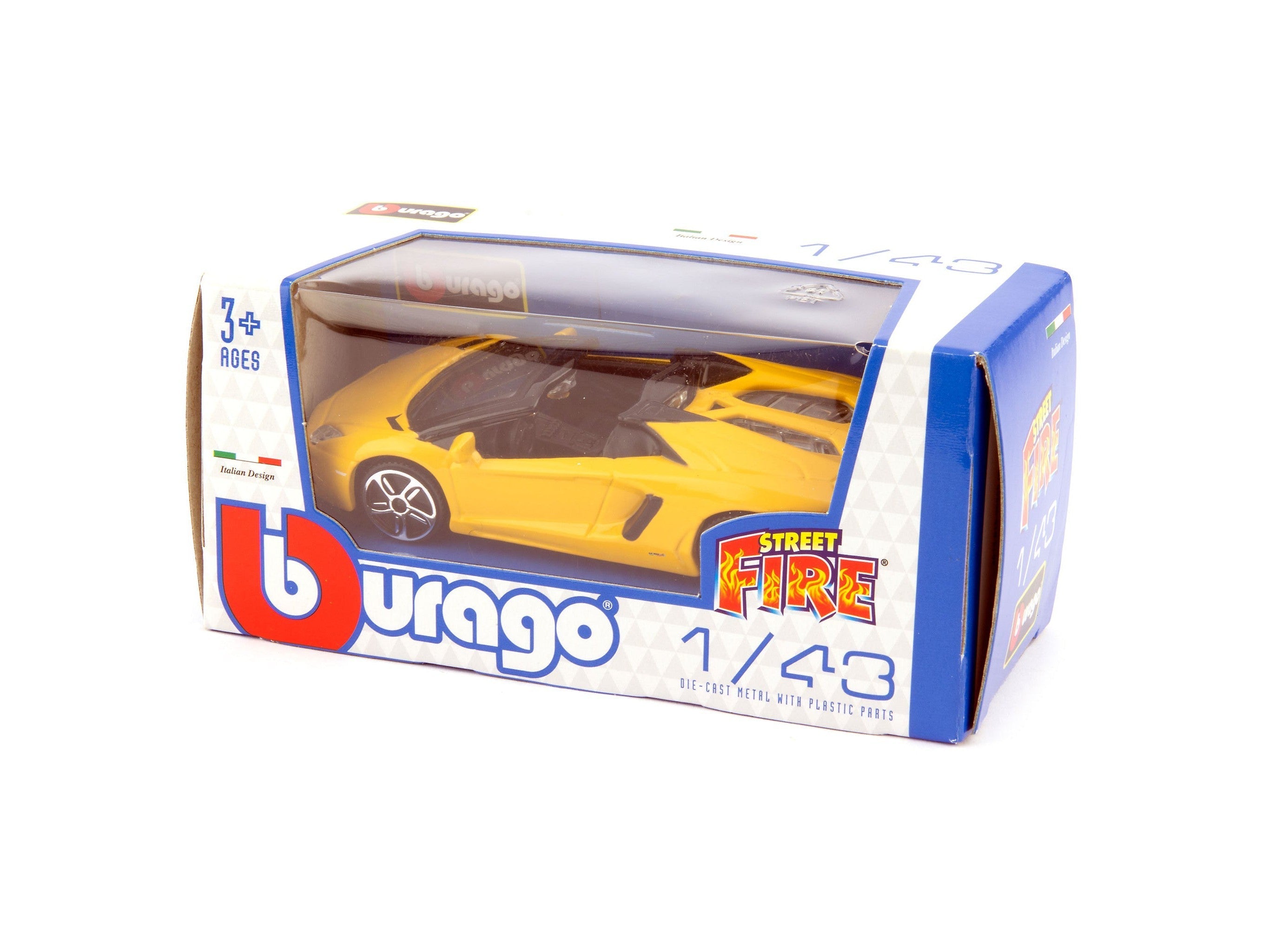 Lamborghini Aventador Roadster 2013 yellow - 1:43 Scale Toy Car