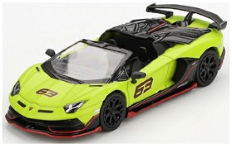 Lamborghini Aventador SVJ 63 Roadster Verde Shock (LHD) (Blister Packaging) 1:64 Scale MINI GT Diecast Model
