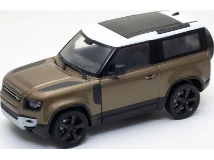 Land Rover Defender 90 2020 Metallic Brown/ White 1:24 Scale Welly Diecast Model