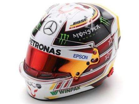 Lewis Hamilton F1 Mexican GP 2018 Helmet 1:5 Scale Spark Resin Replica