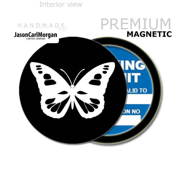 Butterfly 90mm Magnetic Parking Permit Windscreen Disc Holder