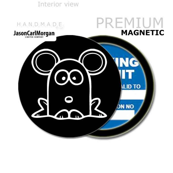 Cartoon Mouse 90mm Magnetic Parking Permit Windscreen Disc Holder