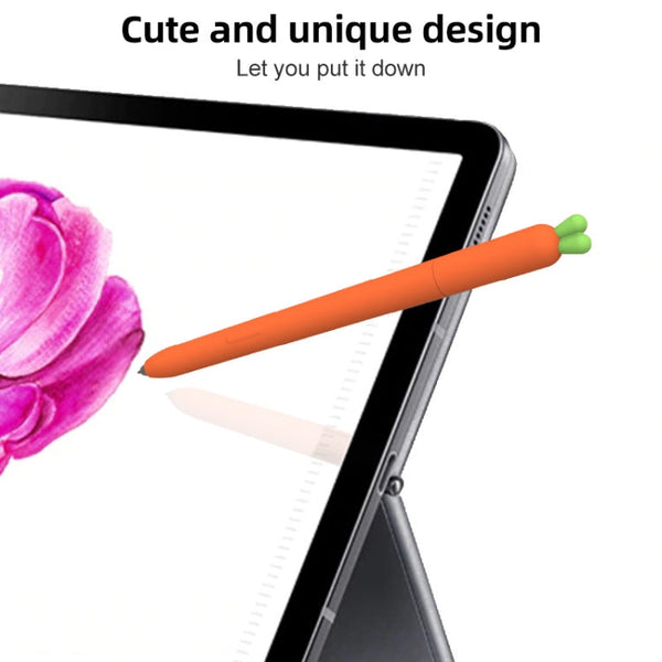 Cute Carrot Liquid Silicone Protective Cover for Samsung Galaxy Tab S6 Lite