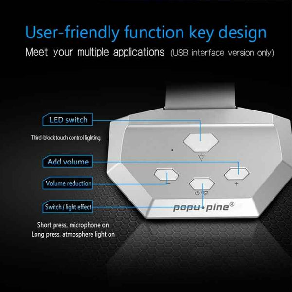 K3 Desktop USB Dual Mic Condenser with LED Light for PC/Mac, Live Broadcast (Silver)