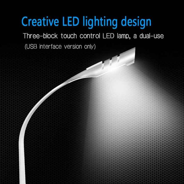 K3 Desktop USB Dual Mic Condenser with LED Light for PC/Mac, Live Broadcast (Silver)