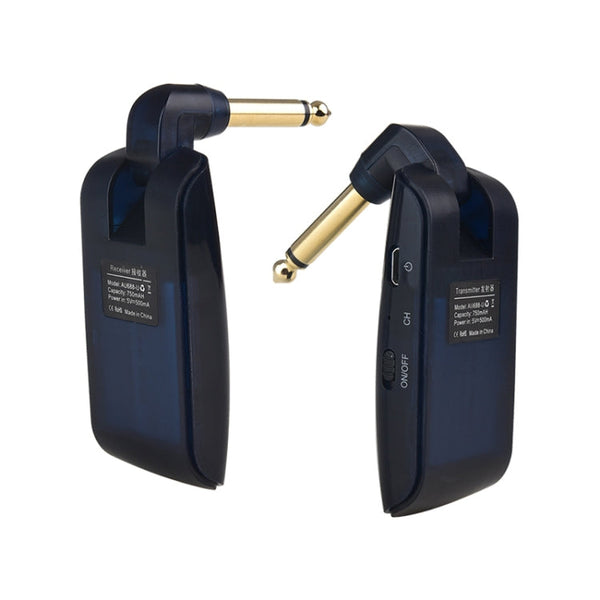 Measy AU688-U 20 Channels Wireless Guitar System Rechargeable Musical Instrument Transmitter Receiver, AU688-U Black