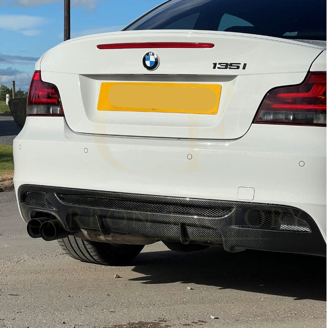 MP Style Carbon Fibre Rear Diffuser Twin Exhaust for BMW E82 E88 1 Series 04-13