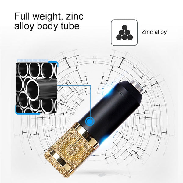 BM-800 Network K-Song Dedicated High-end Metal Shock Mount Microphone Set