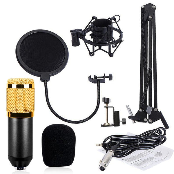 BM-800 Network K-Song Dedicated High-end Metal Shock Mount Microphone Set