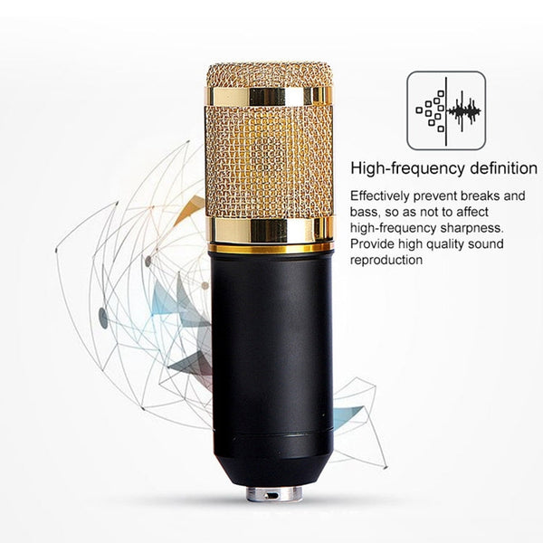 BM-800 Network K-Song Dedicated High-end Metal Shock Mount Microphone Set