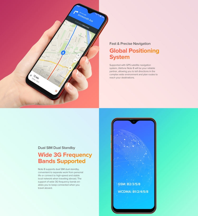 Dual Rear Cameras, Face ID Identification, 5.5 inch Android 10.0 GO MKT6580 Quad-core up to 1.3GHz, Network: 3G, Dual SIM