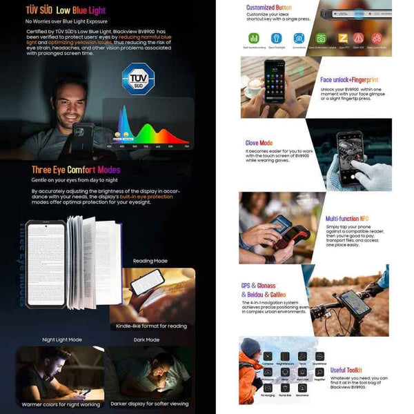 Blackview BV8900 Rugged Phone, Thermal Imaging Camera, 8GB+256GB