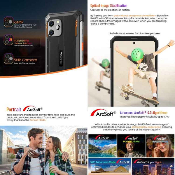 Blackview BV8900 Rugged Phone, Thermal Imaging Camera, 8GB+256GB